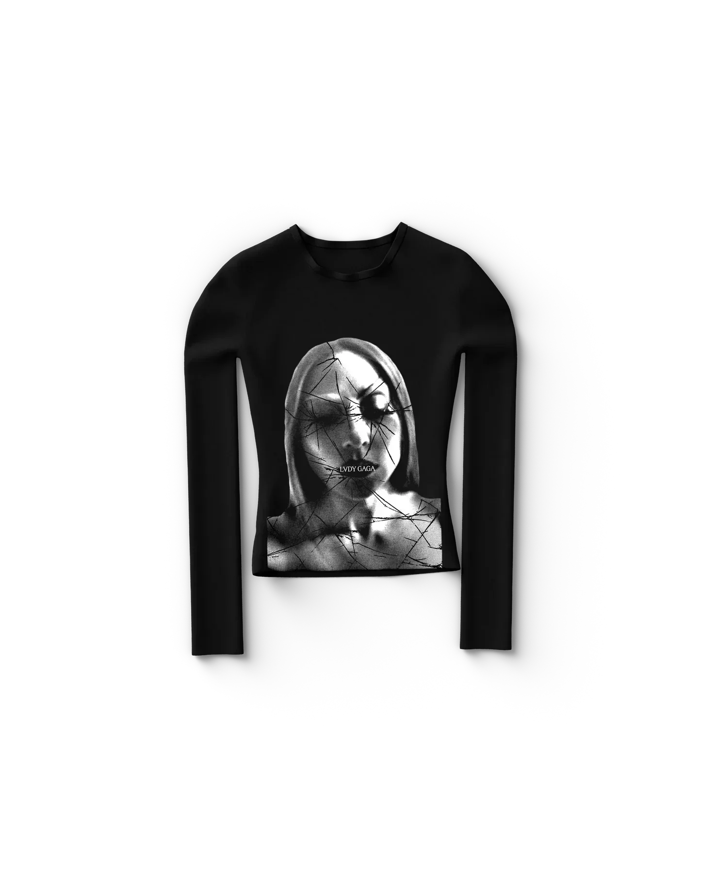 Lady Gaga Fitted Longsleeves Broken Glass and Reflection