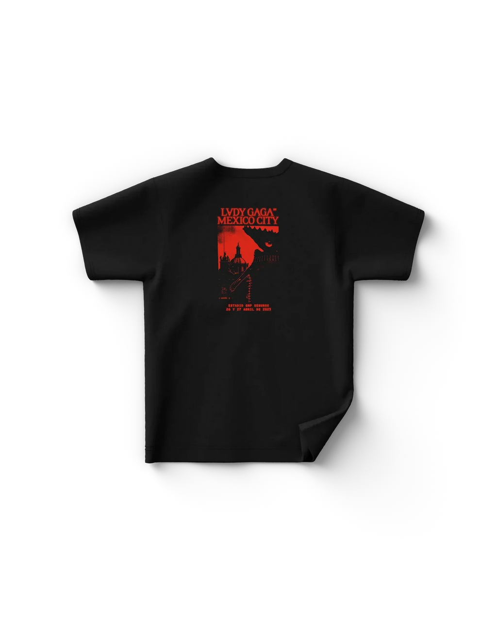 Black CDMX Contrast T-Shirt Lady Gaga Official Limited Merch