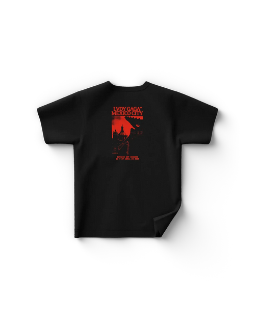 Black CDMX Contrast T-Shirt Lady Gaga Official Limited Merch