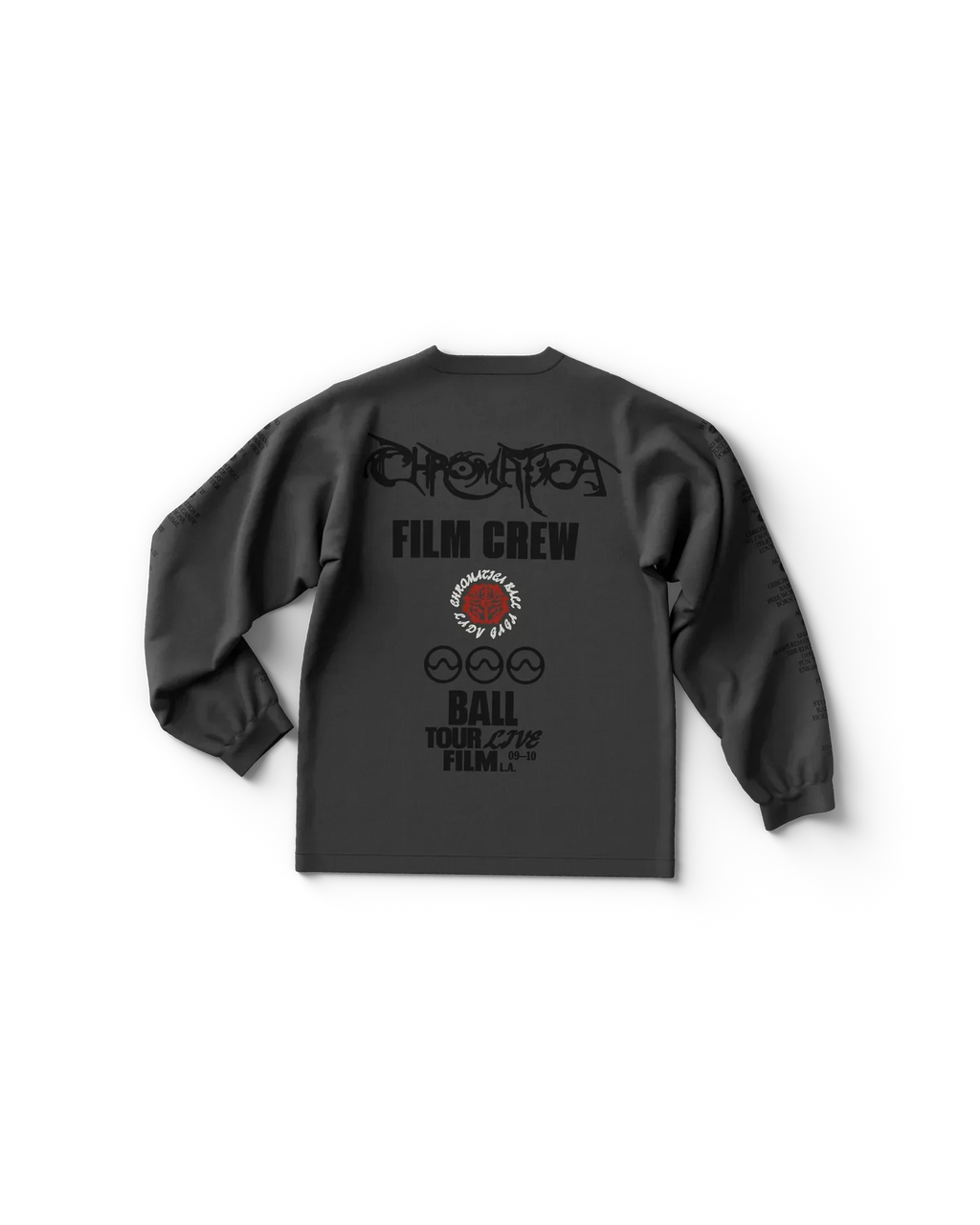 Chromatica Ball Film Crew Long Sleeve T-Shirt Lady Gaga Official Limited Merch