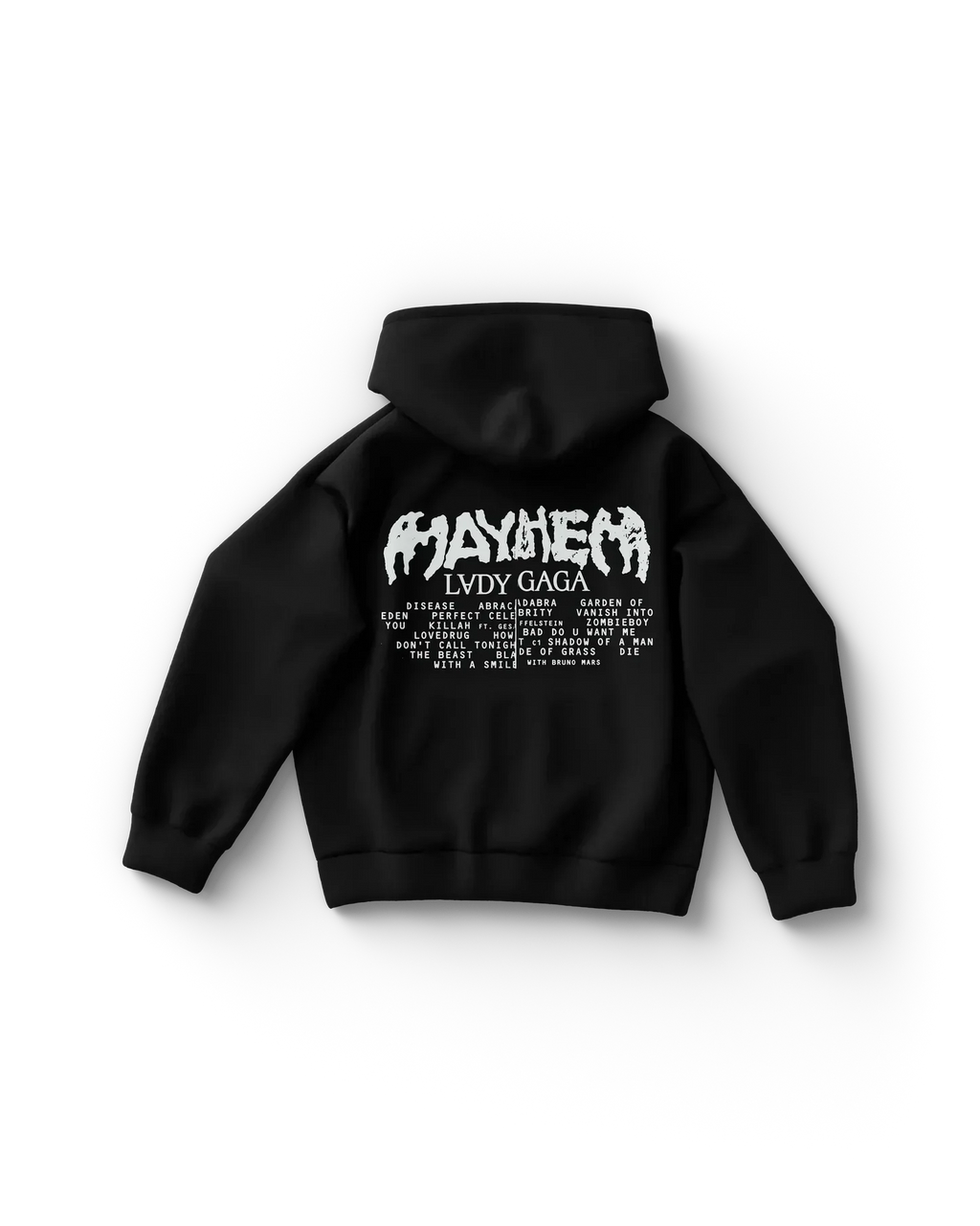 Contrast Tracklist Hoodie Lady Gaga Official Limited Merch