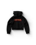 Cropped Black and Orange Logo Hoodie Lady Gaga Official Limited Merch