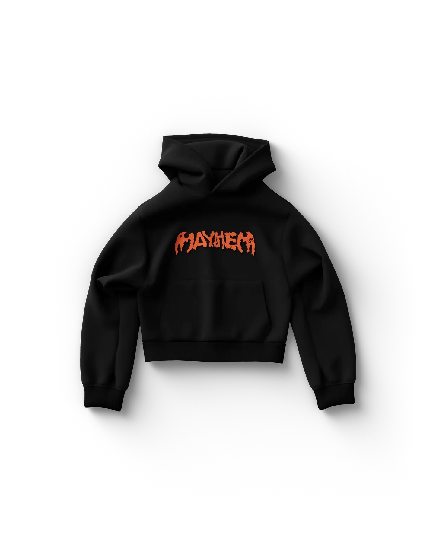 Cropped Black and Orange Logo Hoodie Lady Gaga Official Limited Merch