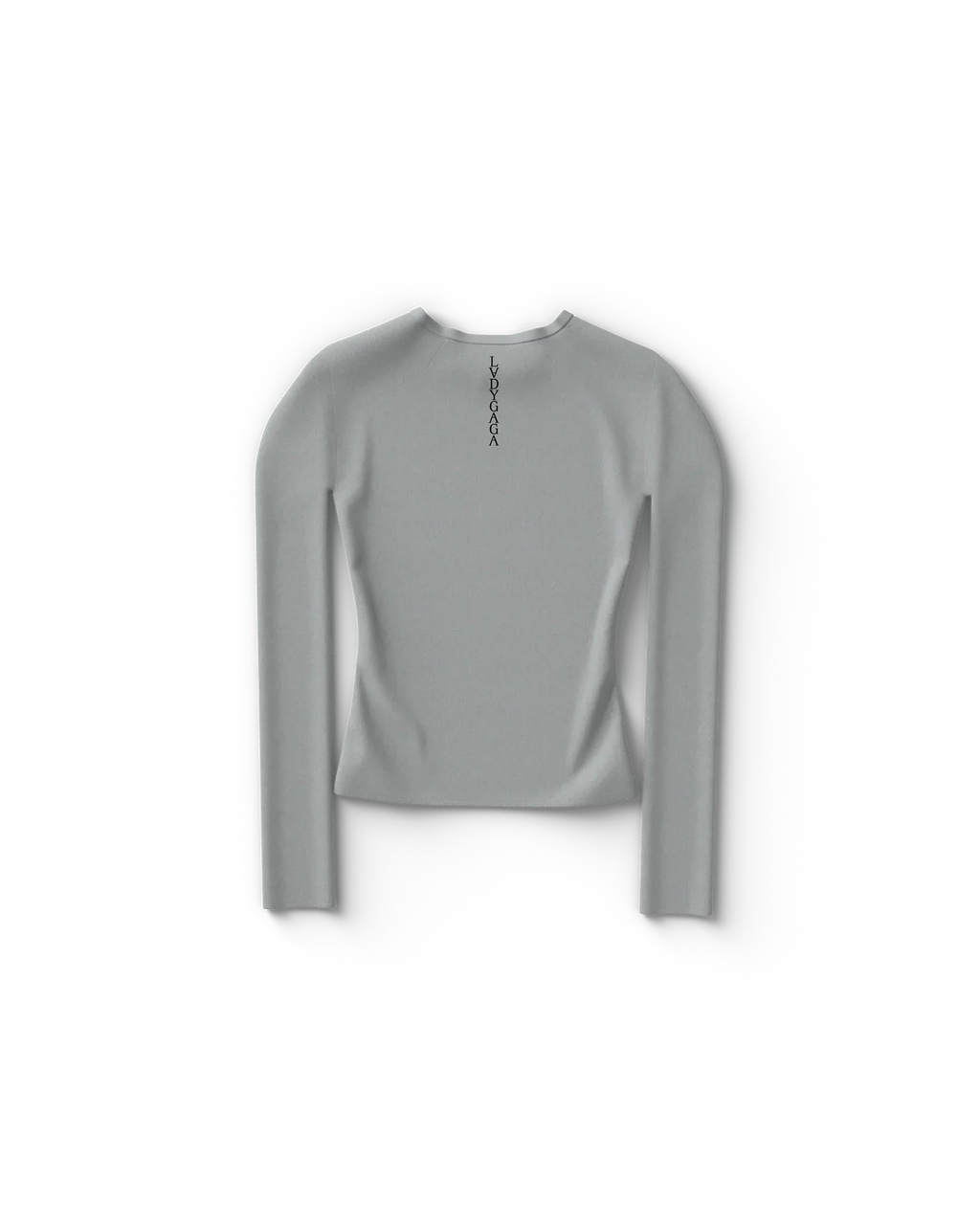 Gray Reflection Fitted Longsleeve T-Shirt Lady Gaga Official Limited Merch
