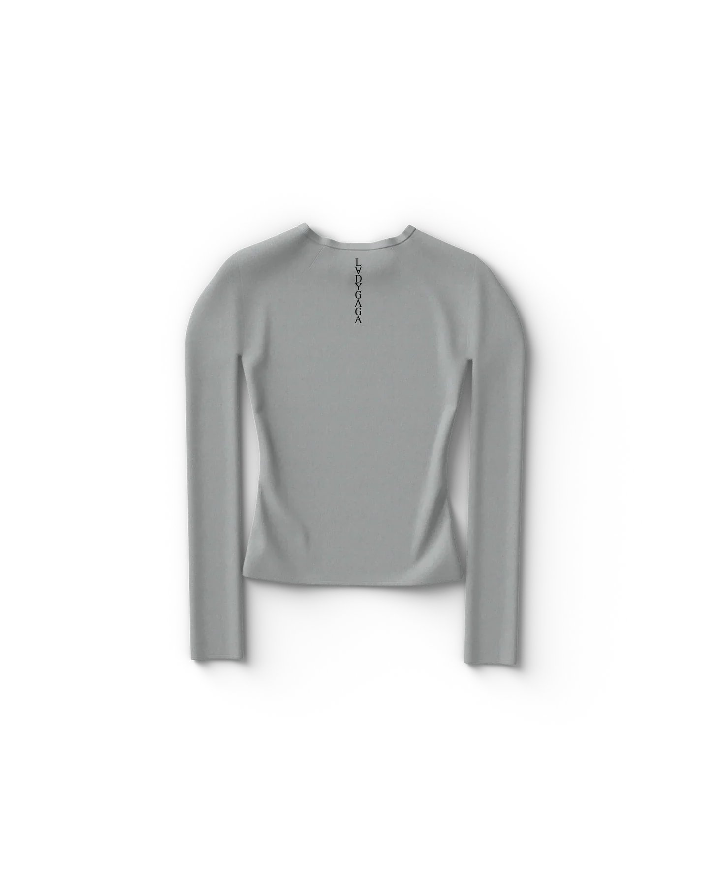 Gray Reflection Fitted Longsleeve T-Shirt Lady Gaga Official Limited Merch