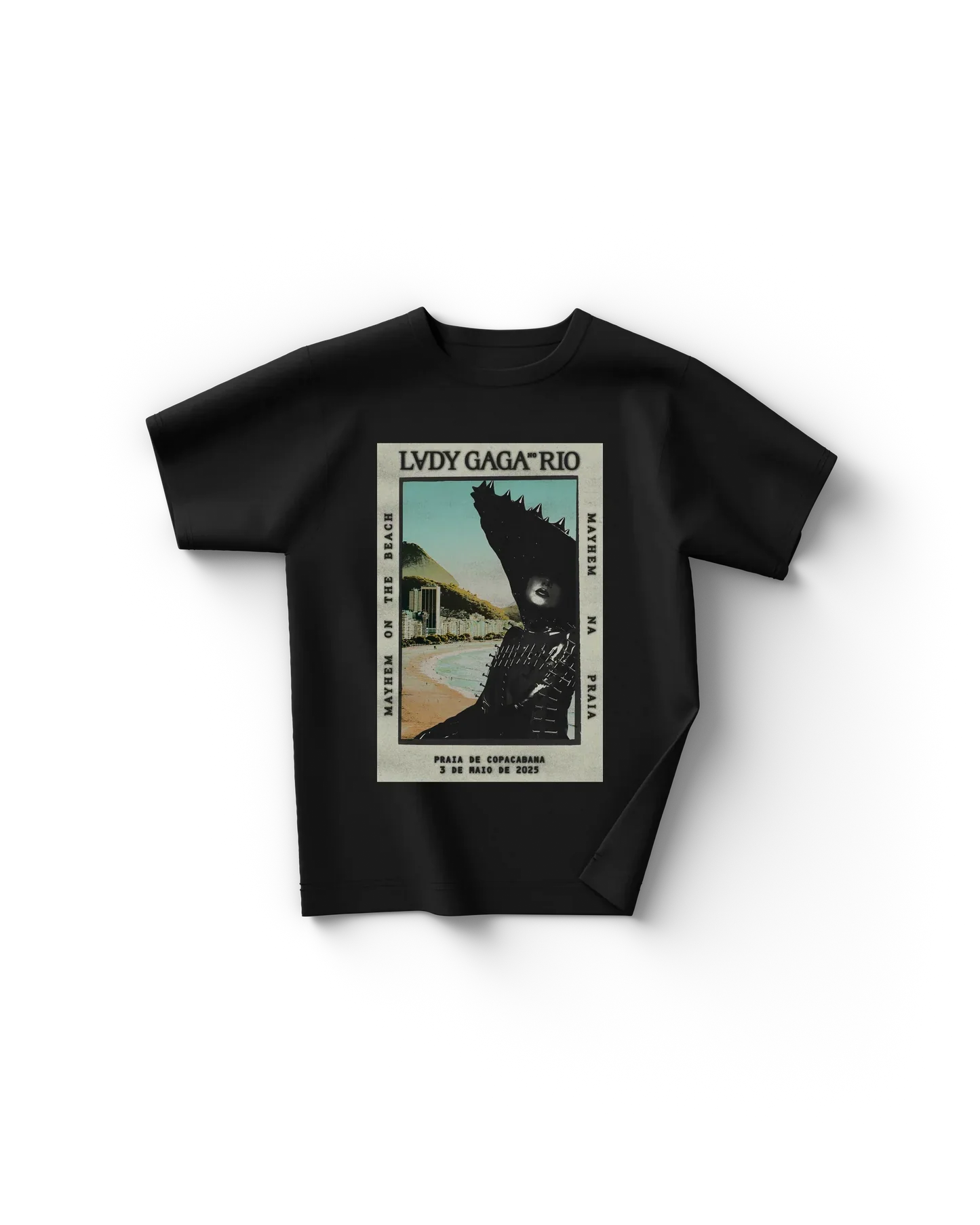 Black Rio Poster T-Shirt Lady Gaga Official Limited Merch