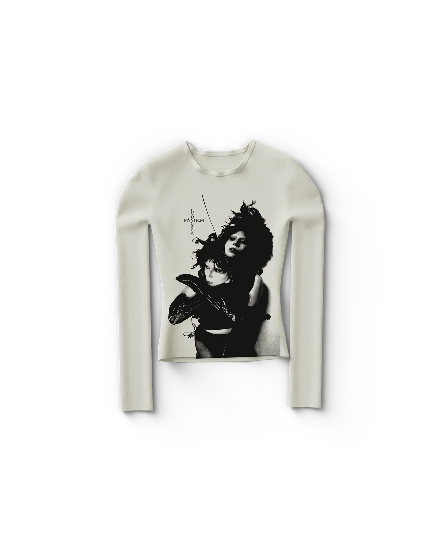 Splice Fitted Longsleeve T-Shirt Lady Gaga Official Limited Merch